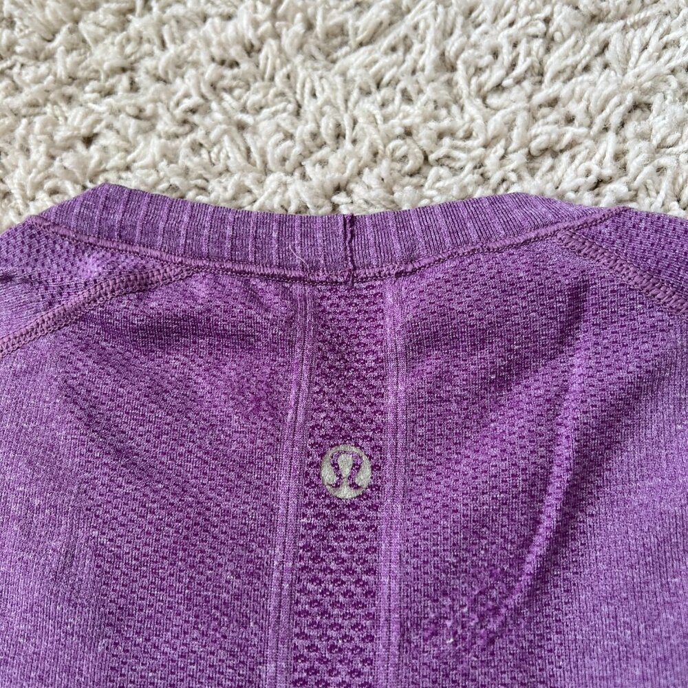 Lululemon Swiftly Tech Long Sleeve Athletic Shirt Purple Size 8 - Picture 5 of 7